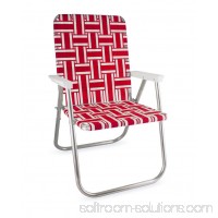 Aluminum Webbed Deluxe Chair (Red and White Stripe)